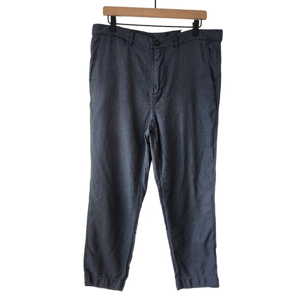 Billy Reid Grey Flat Front Trousers Dress Pants Virgin Wool Silk Cashmere 36 - Picture 1 of 11